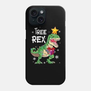 Christmas Dinosaur Tree Rex Pajamas Men Boys Kids Xmas Phone Case