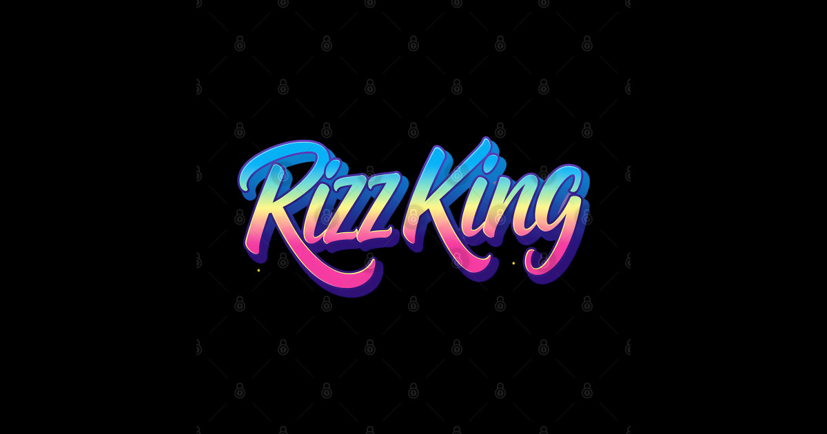 Rizz King. - Rizz - Sticker | TeePublic