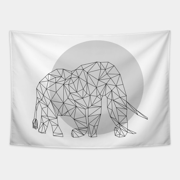 Elephant Geometric 2 Tapestry by SpareFilm