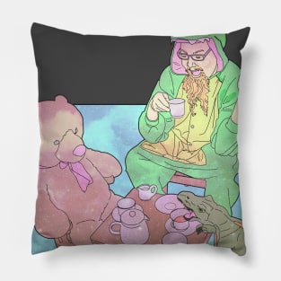 Tea with Friends (revised) Pillow