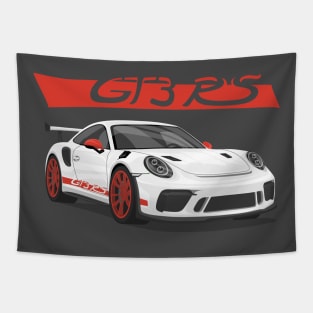 car gt3 rs 911 Red white Tapestry