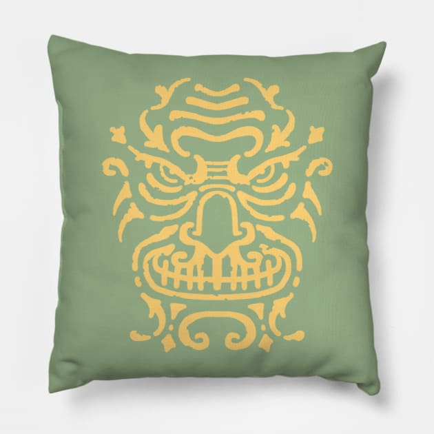 CEREMONIAL MASK Pillow by WAC1