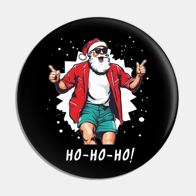 Santa Claus in da House - Santa Claus in Sunglasses, Christmas in July, Funny Gift Idea, Party, Cool, Xmas, Ho Ho Ho, Summer Christmas, Santa Claus face, hat, beard, Suprsie, for Men, Women, Kids, Mom, Dad, Retro, Vintage, Santa Claus, DJ, Disco, Pin by Fanboy04