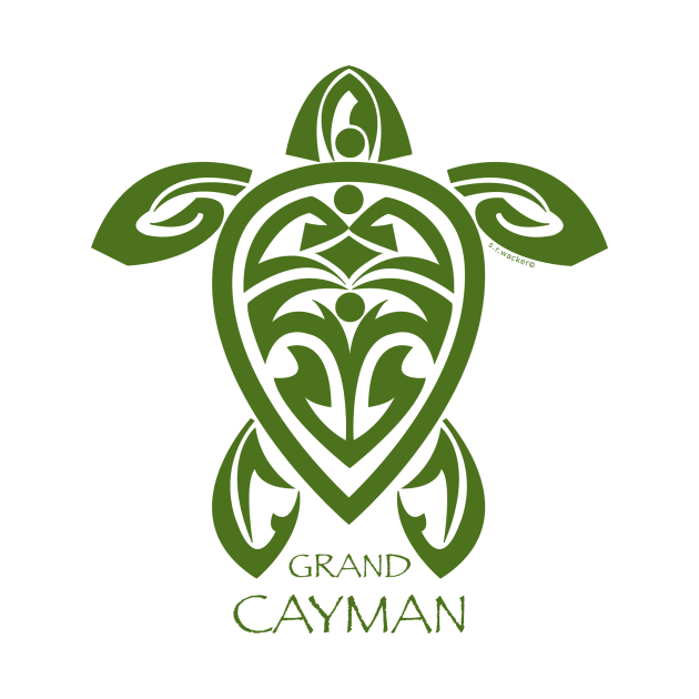 Green Tribal Turtle / Grand Cayman by srwdesign