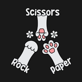 Rock Paper Scissors Cat Game T-Shirt