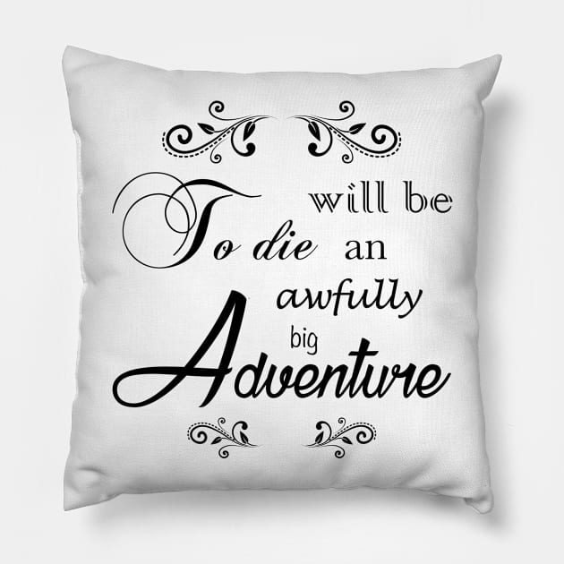 Peter Pan Quote Pillow by LunarFlareStudios