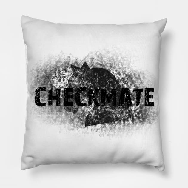 checkmate with knight Pillow by SpassmitShirts