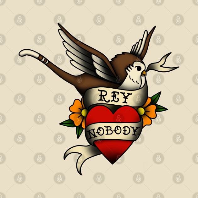 Space Bird Rey Nobody Tattoo by Miss Upsetter Designs