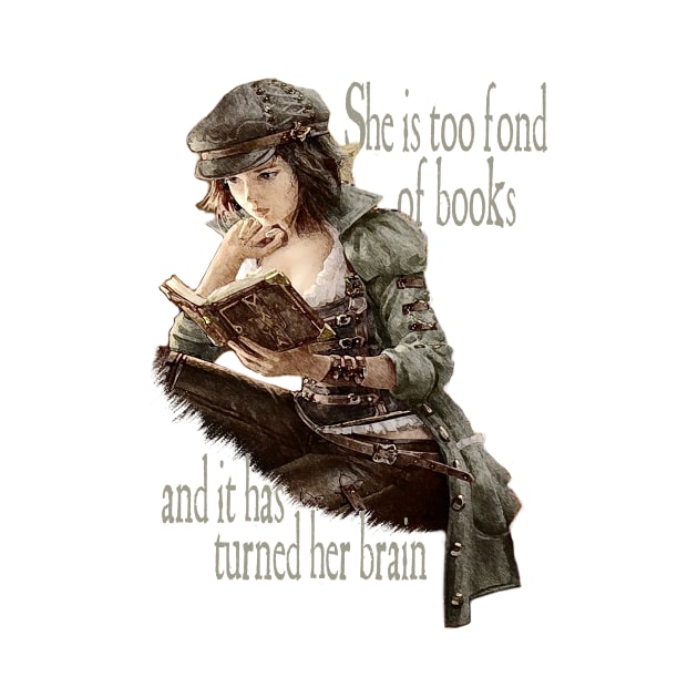 Too Fond Of Books - Louisa May Alcott by The Blue Box