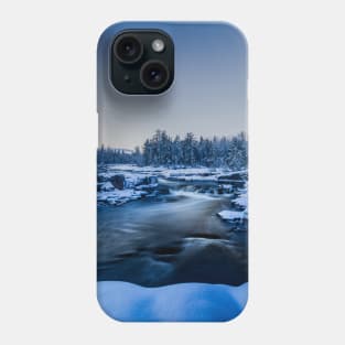 Winter Pabineau Falls River, New Brunswick Canada V2 Phone Case