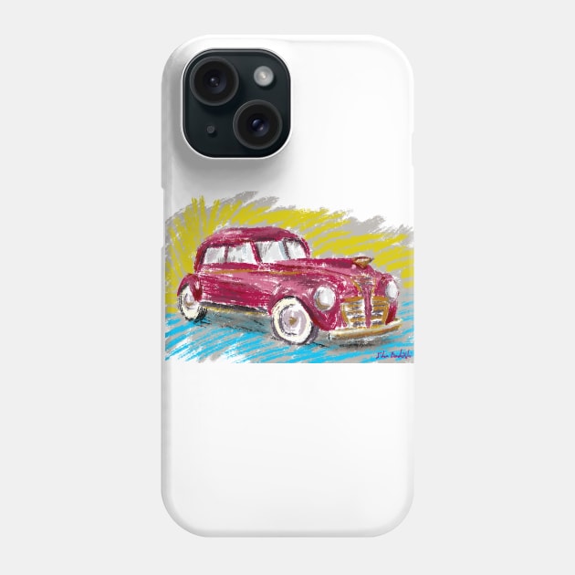 Old Red Plymouth Sketch Phone Case by ibadishi