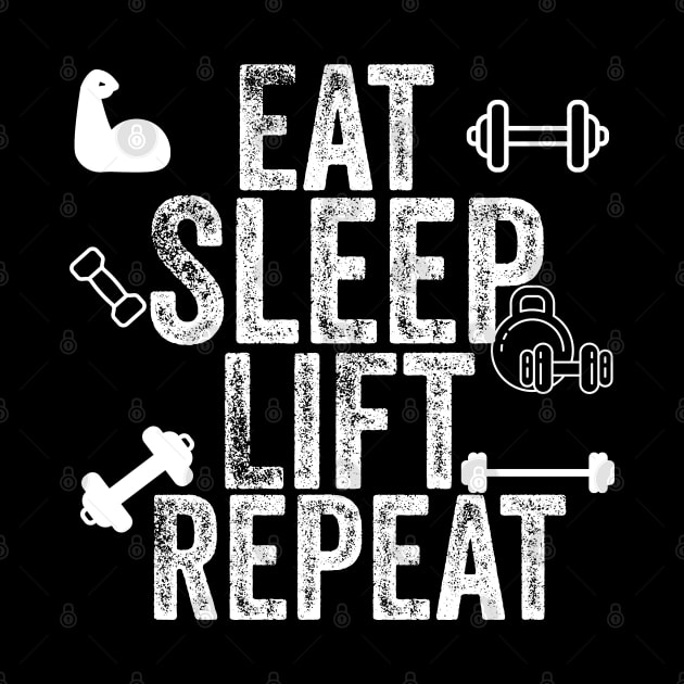 eat sleep lift repeat by Design stars 5