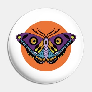 Sunset Moth Pin