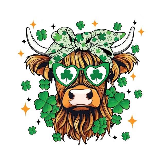 St Patrick's Day Highland Cow by TDH210