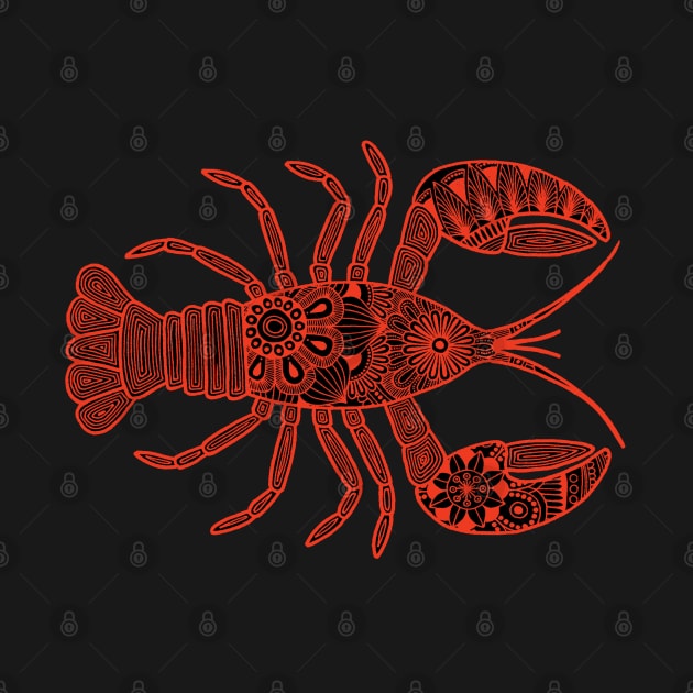 Lobster (black and red horizontal) by calenbundalas