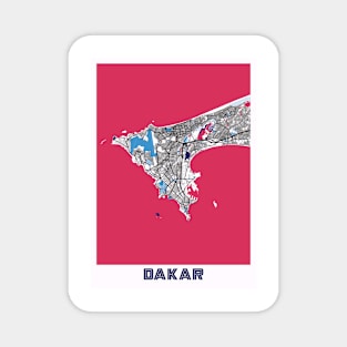 Dakar - Senegal MilkTea City Map Magnet