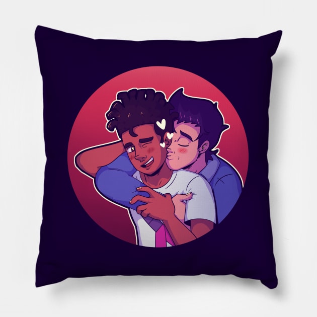 Benson and Troy Kiss Pillow by StivenwithanI