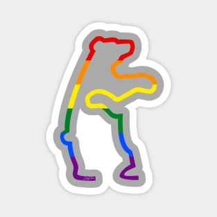 Bear Hugger Pride Colors Magnet