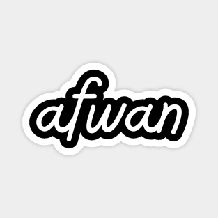 afwan - white Magnet