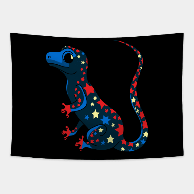 Patriotic Salamander Tapestry by JH Mart