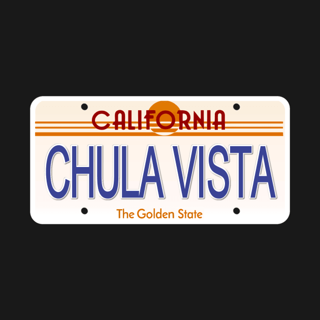 Chula Vista California State License Plate by Mel's Designs