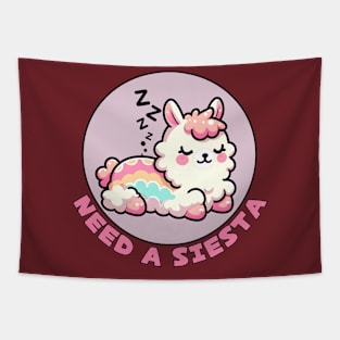 Tired llama Tapestry