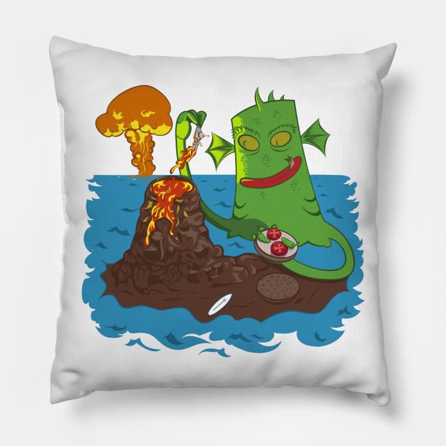 sea monster Pillow by juliusllopis