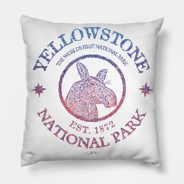 Yellowstone National Park Moose Pillow by jcombs