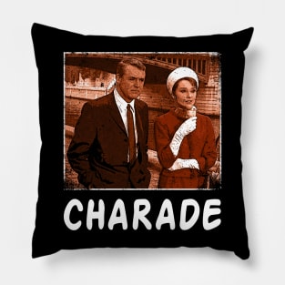 Parisian Romance Chronicles Charades Retro Film Couture Graphic Tee Pillow