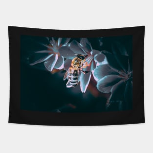 Bee on flowers Tapestry