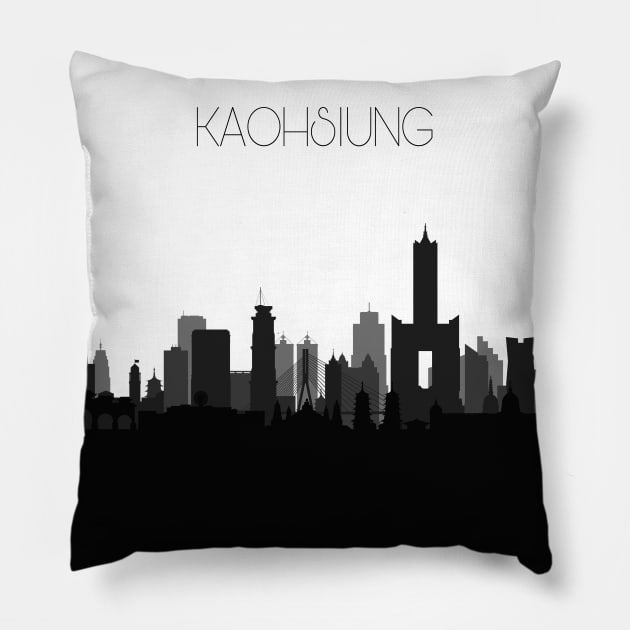 Kaohsiung Skyline Pillow by inspirowl