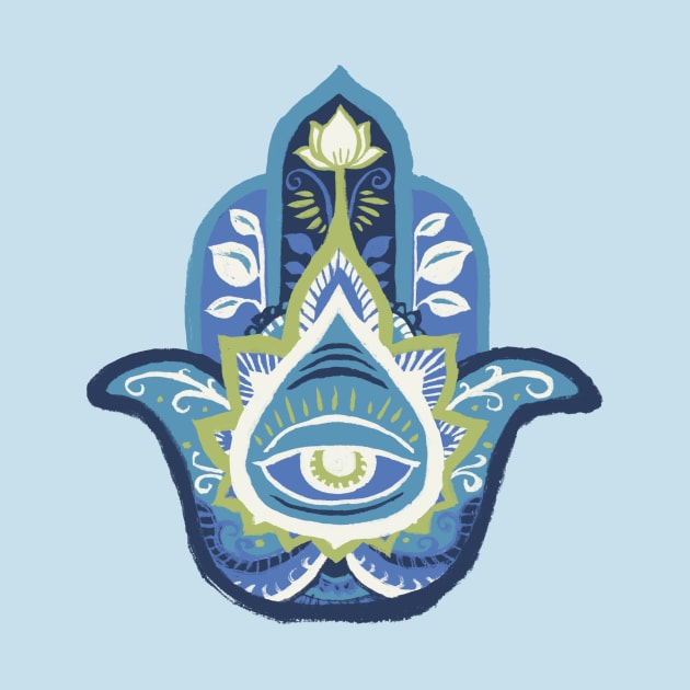 Hamsa Hand - Sapphire(September) by akaneyabushita