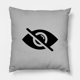 No eye prohibition(black variant) Pillow