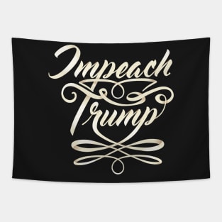 Impeach Trump Calligraphy Tapestry