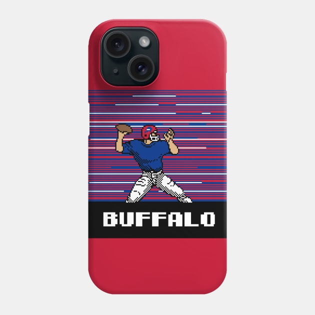 8-Bit Quarterback - Buffalo Phone Case by The Pixel League