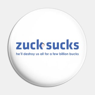 zuck sucks Pin