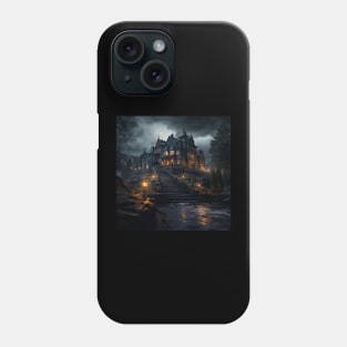 Haunted house at night Phone Case