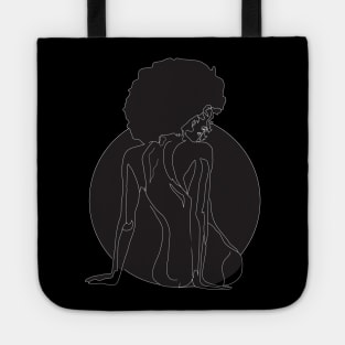 Woman with Afro Tote