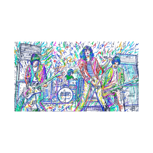 RAMONES in concert - inks and pencils portrait by lautir