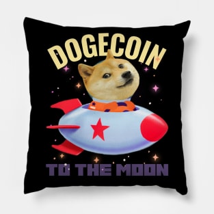 Dogecoin To The Moon Pillow