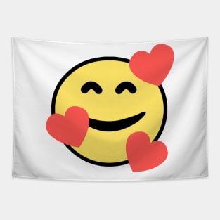 Hearts Valentine day emoticon Lover Valentines Day Tapestry