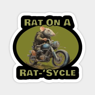 Rat on a rat-'sycle Magnet