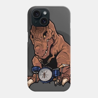 T-Rex Playing the Drums Phone Case