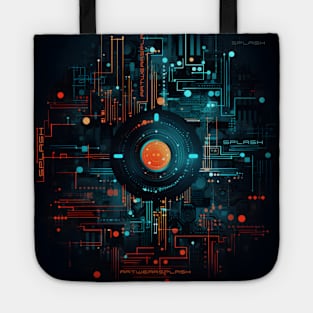 Streatwear cyber techno pattern Tote