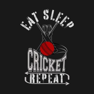 Eat Sleep Cricket Repeat T-Shirt