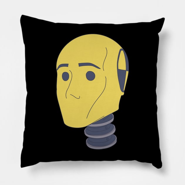 Crash Test Dummy - Testing Device - Stuntman Head Pillow by DeWinnes