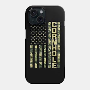 Cornhole Player USA Flag Camo Phone Case