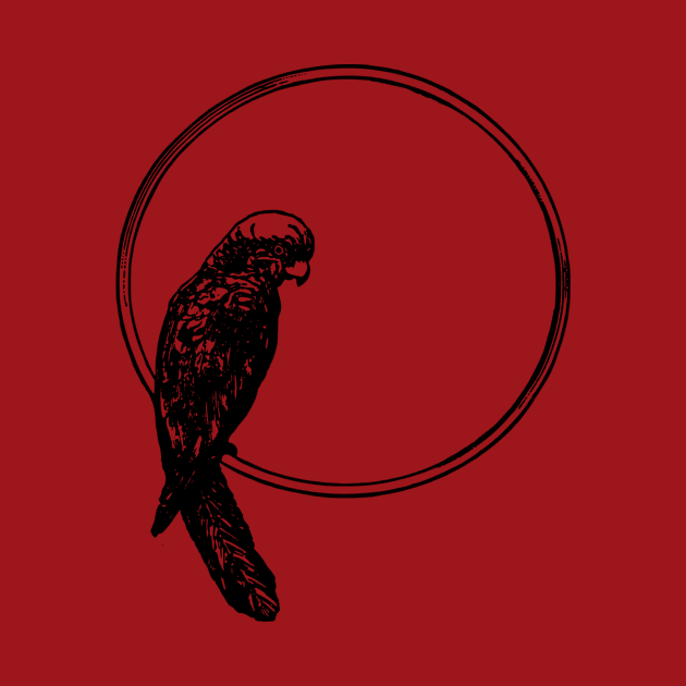 Parrot Perched Circle by carobaro
