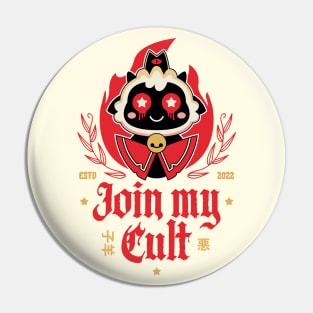 Join My Cult Emblem Pin