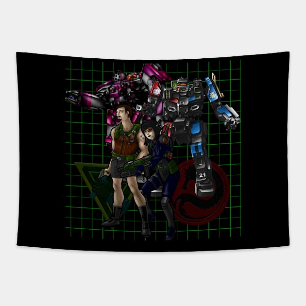 Sullivan & D.E.S.T. commando Tapestry by Oswald's Oddities